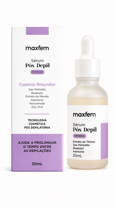 Sérum Pós Depil Maxfem, inibidor de pelos